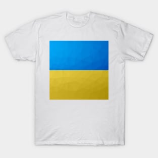 Ukraine flag yellow blue geometric pattern mesh T-Shirt